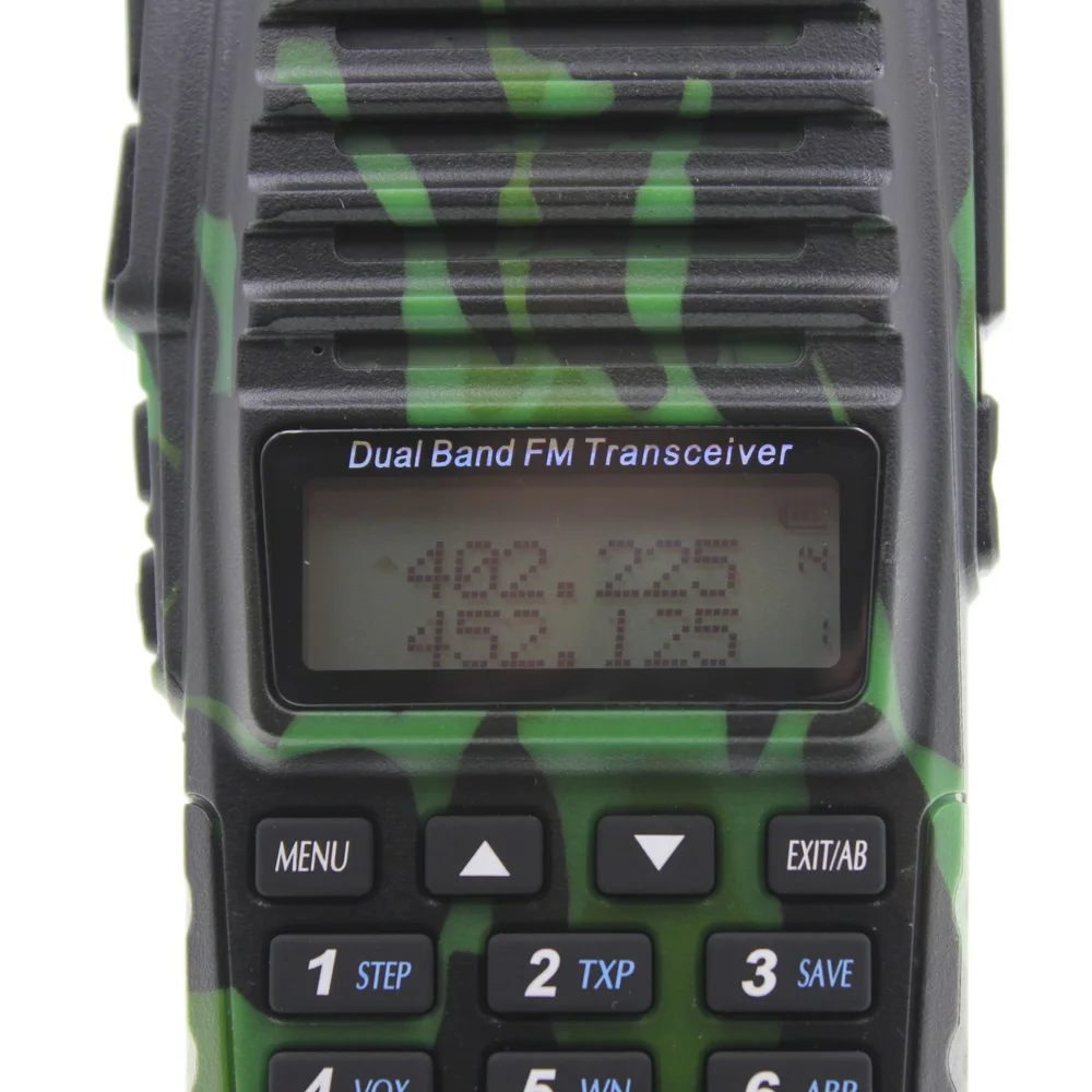 Baofeng UV-82 5W Walkie Talkie Ham Two Way Radio Camo Long Range Dual Band VHF/UHF 136-174/400-520MHz Double PTT For Outdoor