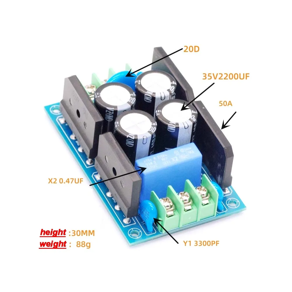 

Фильтр постоянного тока Dykbcells ZS-0016 20А 110В 220В