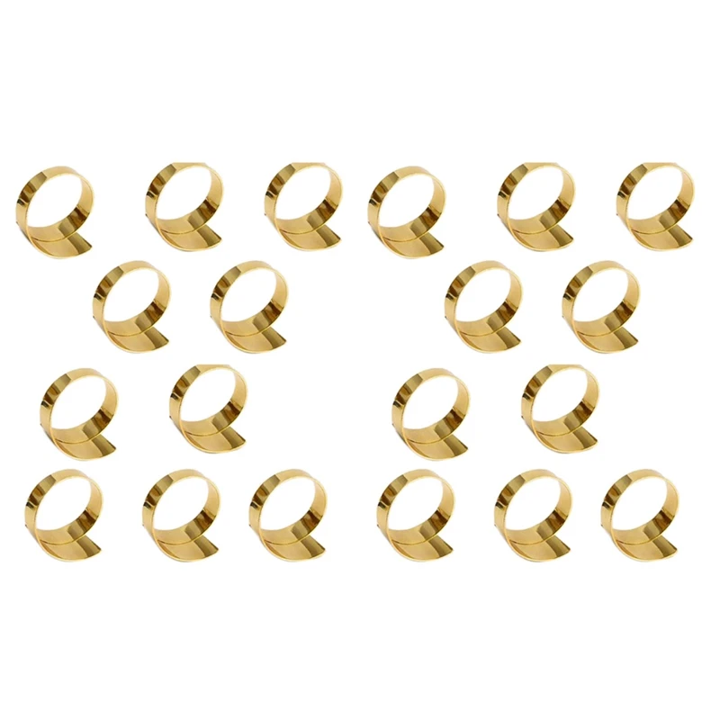 

20Pcs Simple Napkin Ring Golden Dinner Birthday Gift Wedding Decoration Tool Hotel Table Decoration Napkin Holder