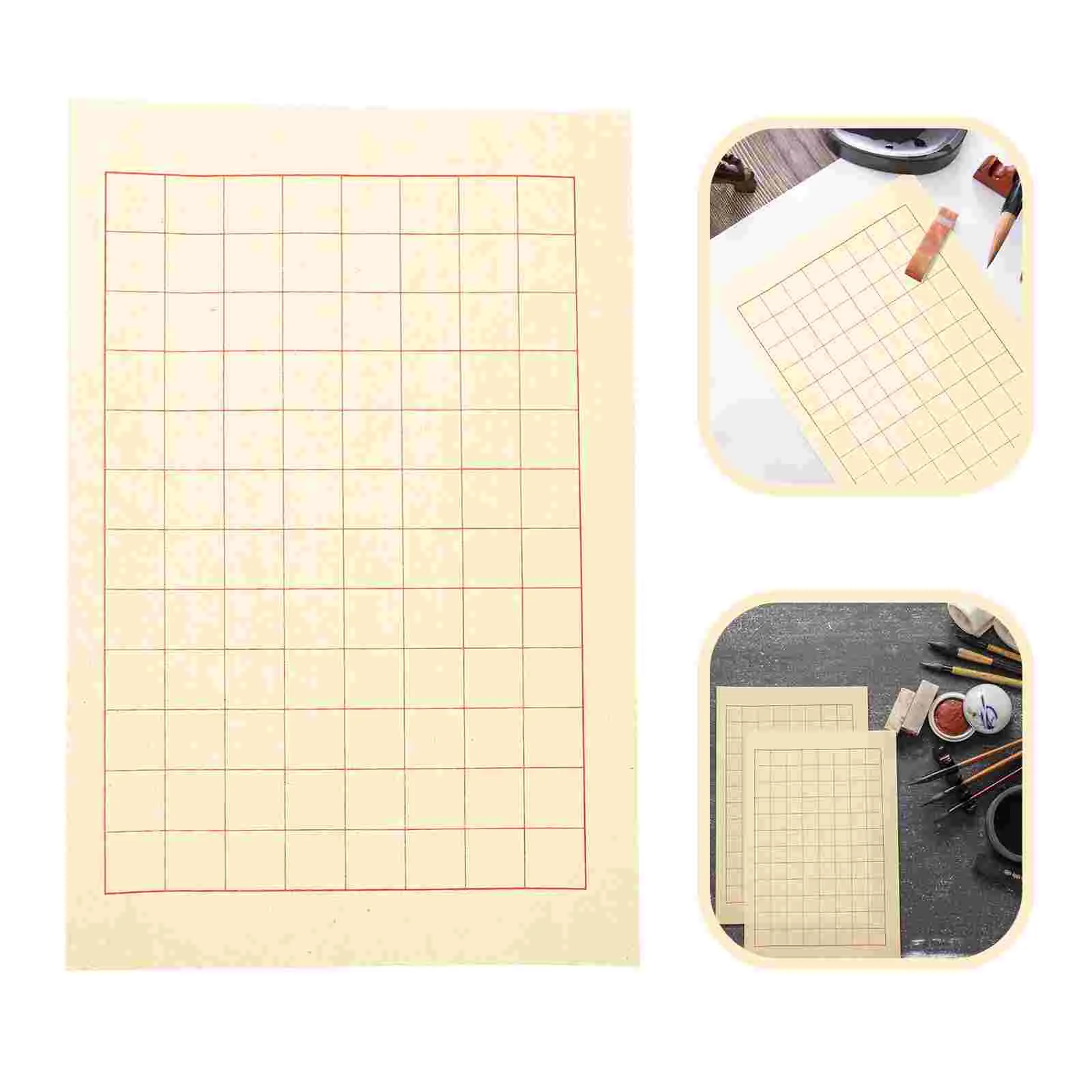 

40 Sheets Practical Xuan Paper Sheet Calligraphy Handwriting Practice Xuan Stationery Rice Lattice Beginners