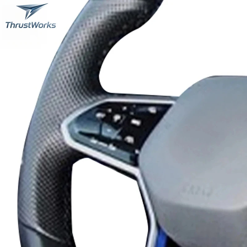 Фото Новый руль ThrustWorks Custom Lenkrad из натуральной кожи для моделей 8R, MK7, MK8, Arteon, Tiguan, Touareg №5