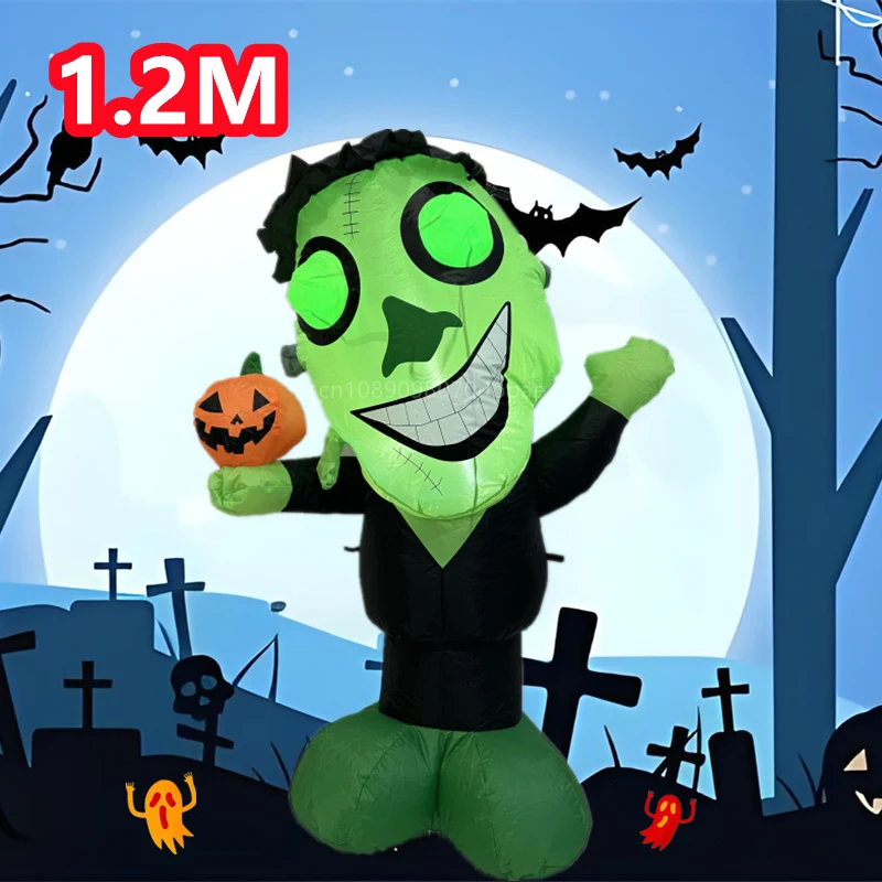 4-футовый Надувной Зеленый Инопланетянин Со Встроенным Телефоном Большой