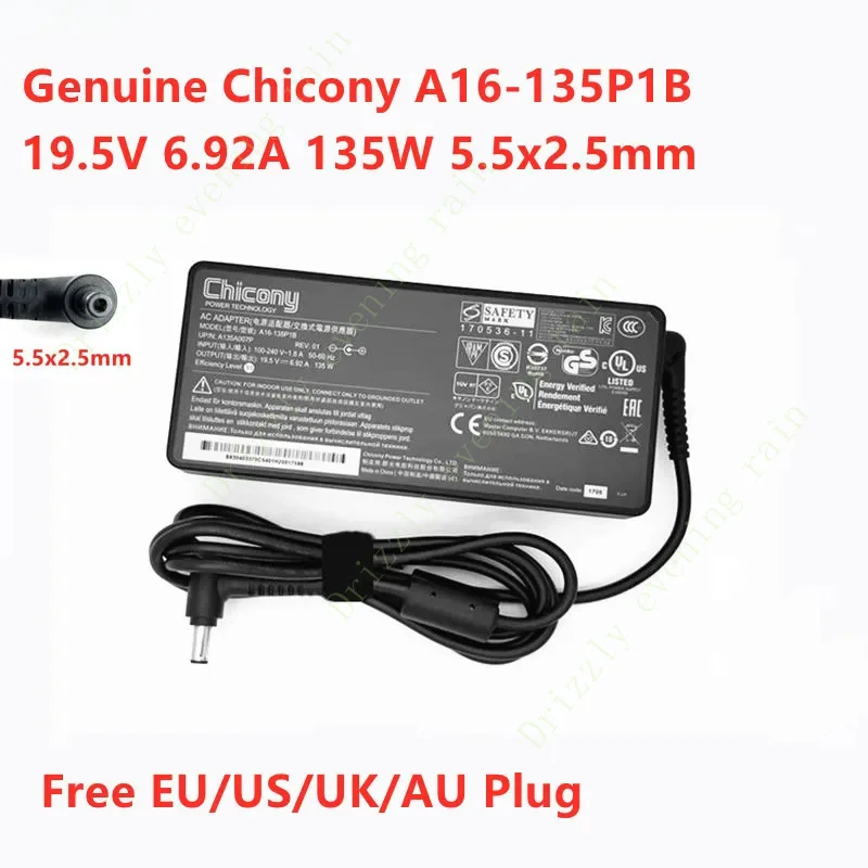Оригинальный адаптер переменного тока Chicy a16-135p1b 19 5 В 6 92 А 135 Вт a123a007p для MSI gs63 7RD