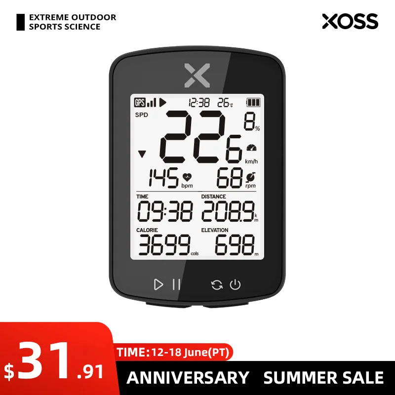 XOSS G/G2 GPS Bike Computer Wireless Cycling Speedometer Road Bike MTB Waterproof Bluetooth ANT+ Cadence Speed Bicycle Computer