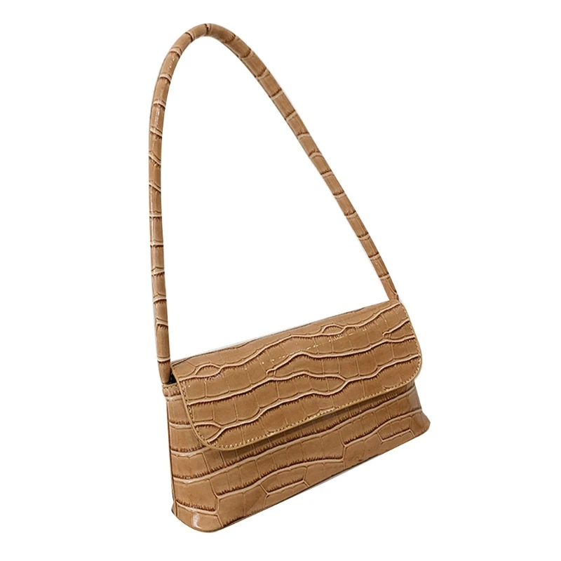 

Nice Underarm Bags Flap Shoulder Bag PU Stone Pattern Square Bags Full of Design Decoration Black Brown Coffee White