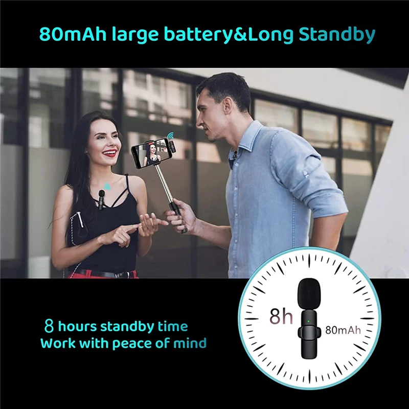 Беспроводной петличный микрофон для телефона Автоматическая синхронизация