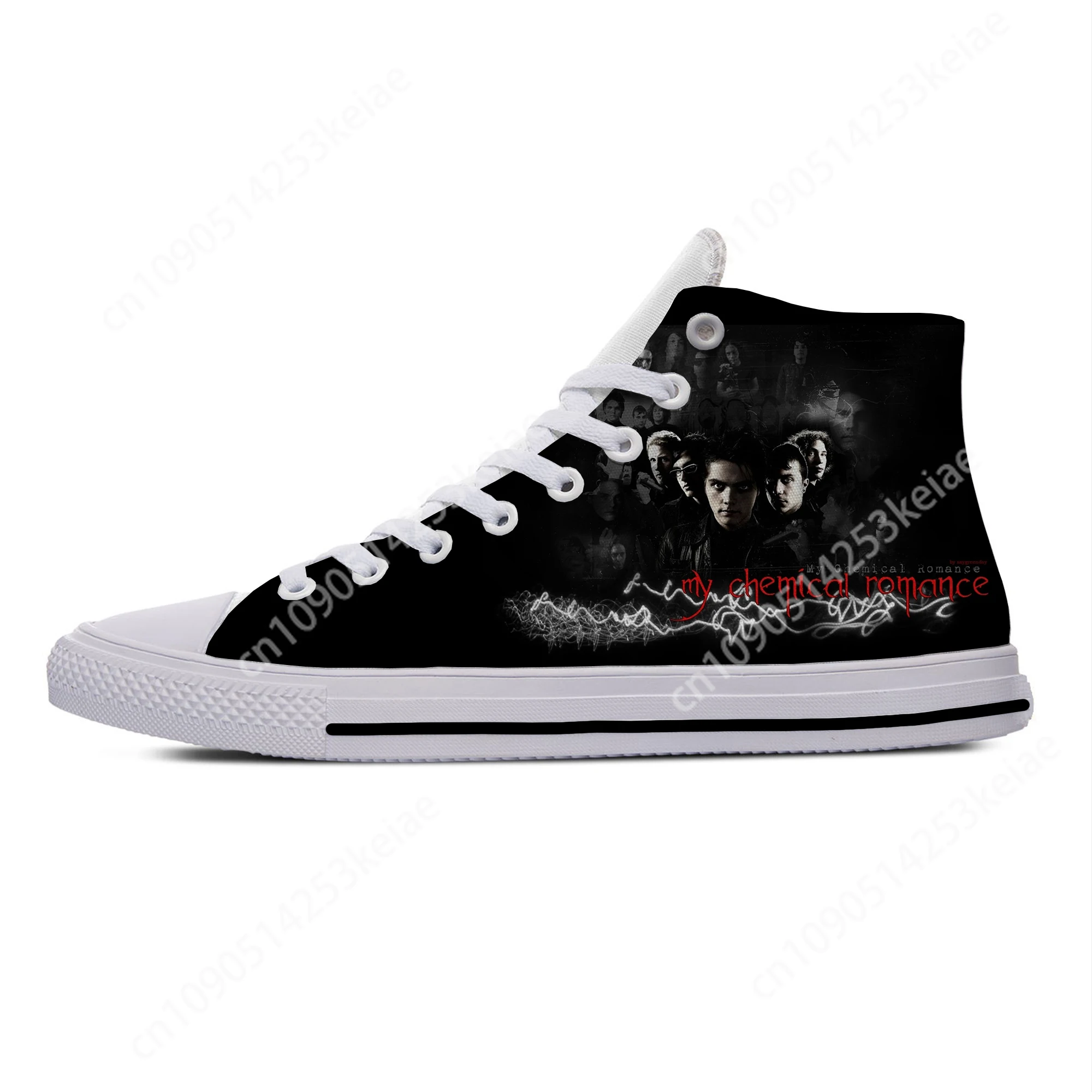 My Chemical Romance MCR Rock Band Fashion Funny Casual Cloth Shoes High Top Lightweight Breathable 3D Print Men Women Sneakers