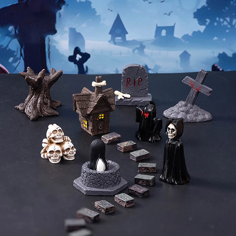 Искусственные статуэтки на Хэллоуин украшения из смолы милая тыква призрак