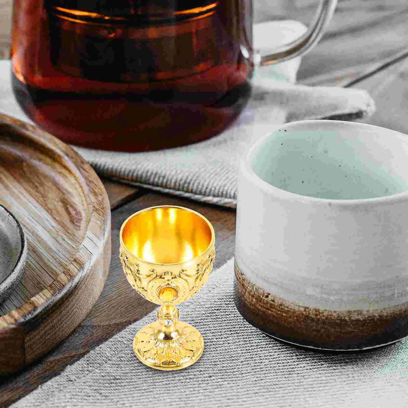 Европейская элитная чашка 30 мл белое ретро-стекло (золотое) компактные бытовые