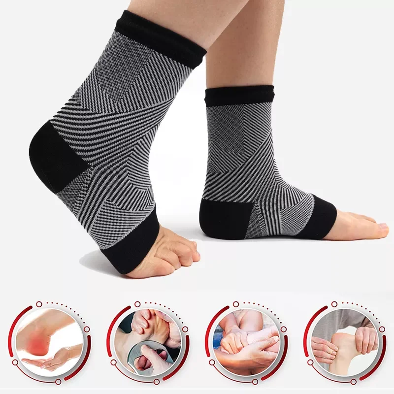 

1 Pair Sport Ankle Brace Protector Compression Ankle Support Pad Foot Stabilizer Ankle Protector for Sports Nursing Care