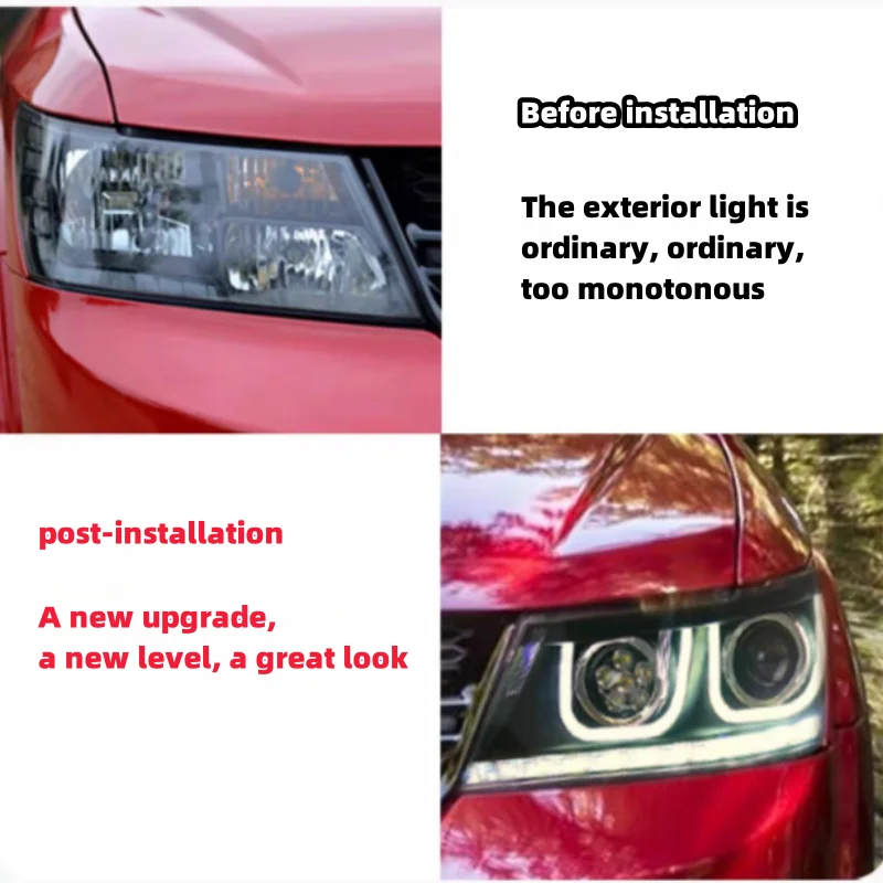 Автомобильные фары для Dodge Coolway модернизированные в сборе 2009-2015 светодиодные