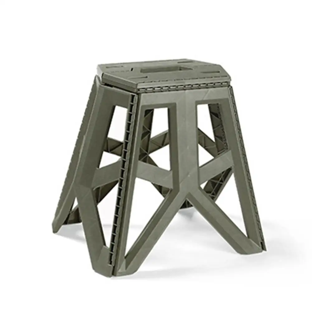 

Outdoor Portable Folding Stool Plastic Stool Men Camping Stool High Load-bearing Handle Design Fishing Stool Square Stool Maza