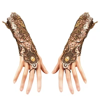 steampunk gothic gloves bracelet victorian embroidery lace wrist cuffs fingerless gloves handwear arm warmer cosplay accessories