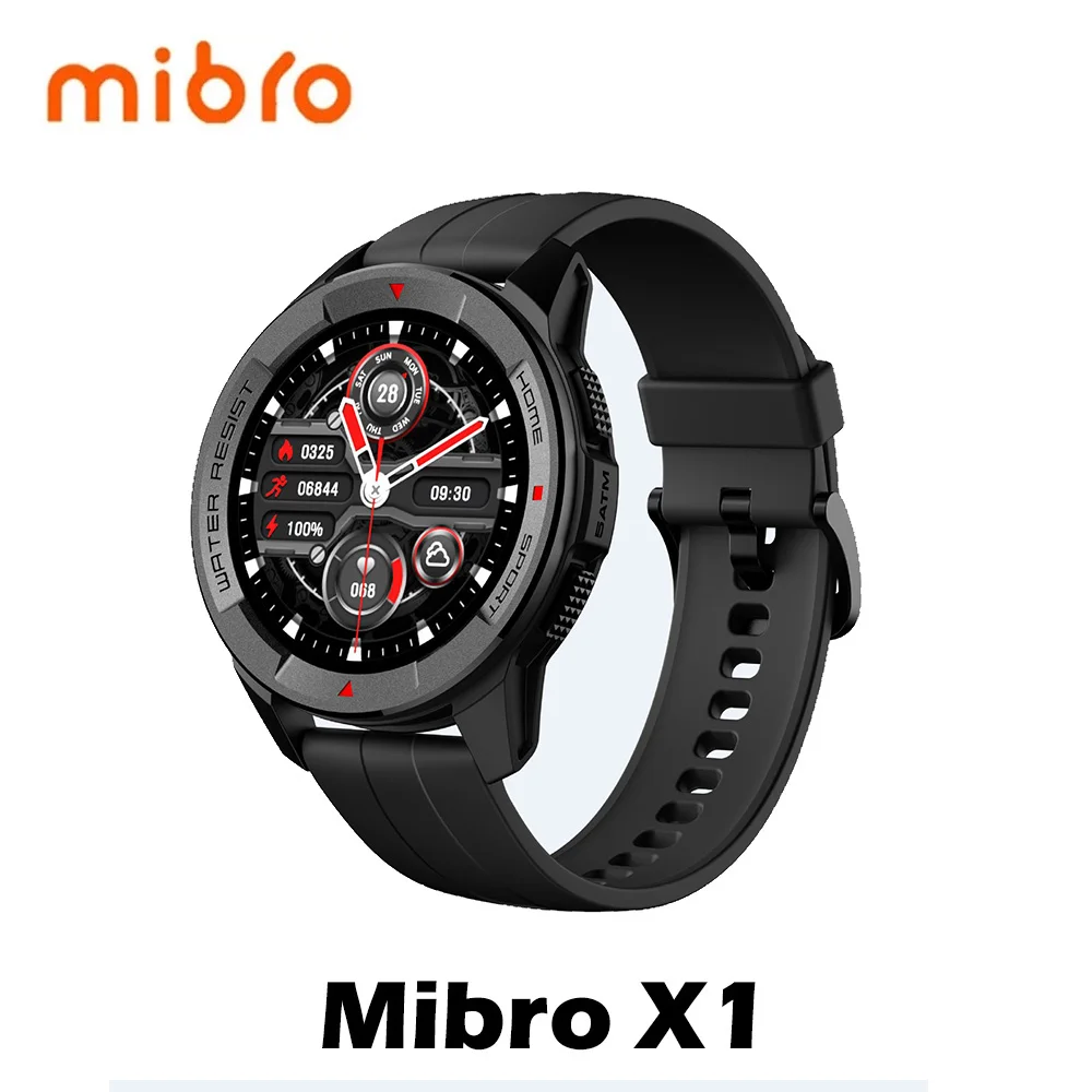 

Youpin Mibro X1 Smart Watch 1.3Inch AMOLED Screen 5ATM Waterproof Heart Rate Blood Oxygen Bracelet Fitness Sports Watch Gitfs