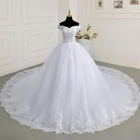 Wedding Dresses 2023 New Classic Lace Vestido De Noiva Luxury Pure White Formal Bridal Ball Gown Real Photo Plus Size For Women
