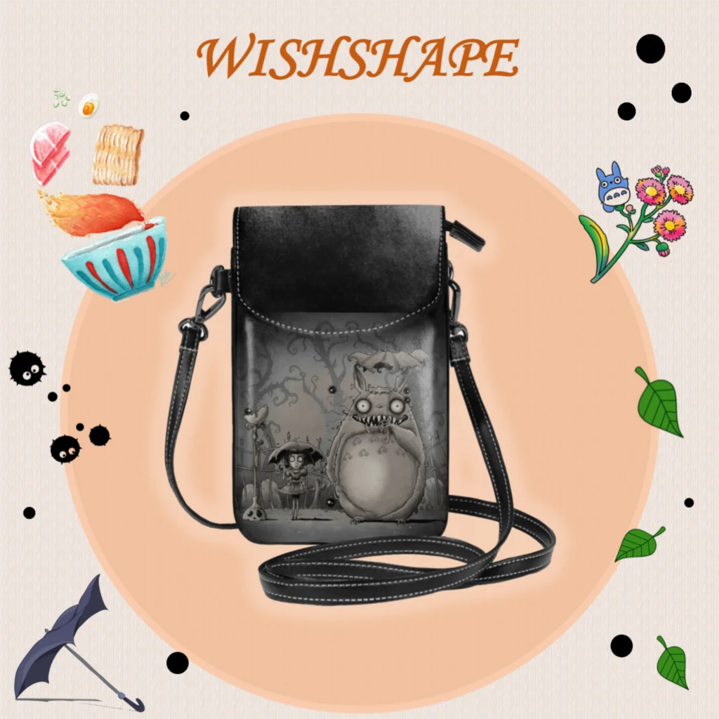 

Сумка на плечо My Neighbor Totoro Chibi Totoro, кожаная сумочка с принтом, миниатюрные женские сумки, многофункциональный кошелек для подростков