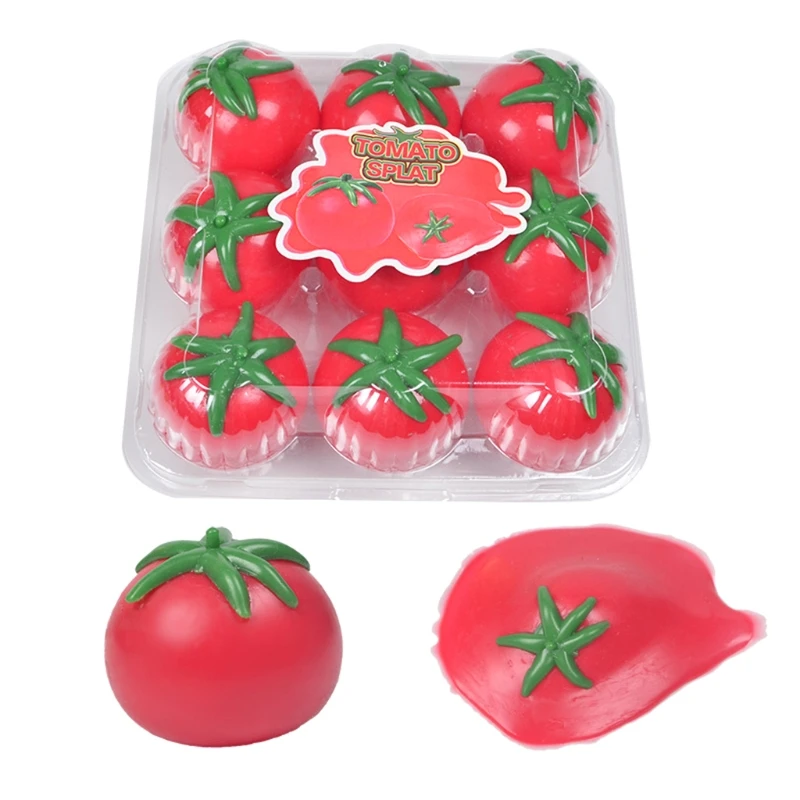 

Tomato Balls for Kids &Adult Novelty Stress Relief Fidget Toy Anti-Anxiety Toys Pressure Ball Sensory Therapy Relax Toys