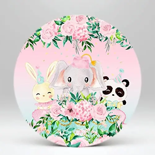 

Детский праздник день рождения Круглый фон цилиндрические украшения