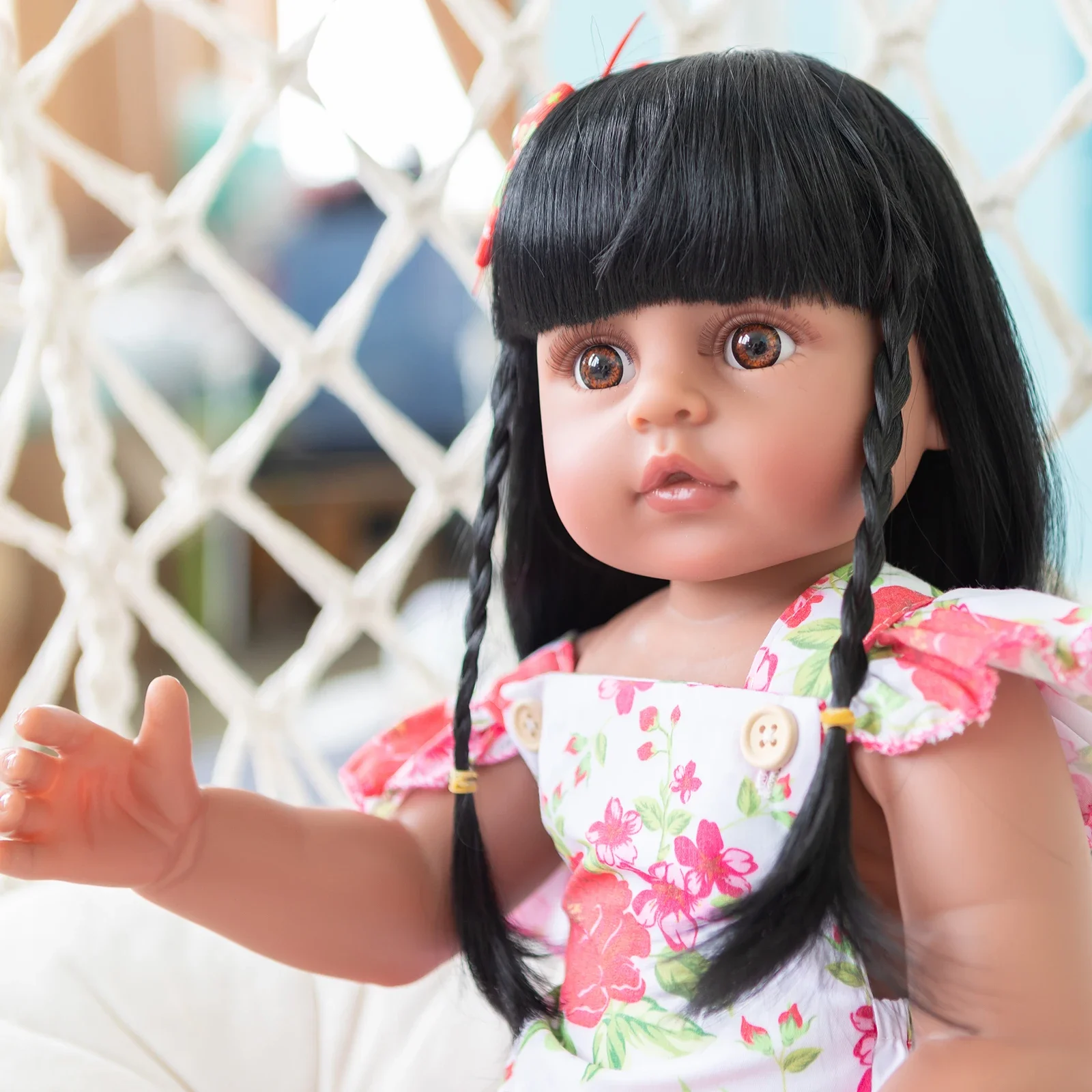 Кукла реборн NPK 55 см игрушка-дубинка для маленьких девочек очень мягкая