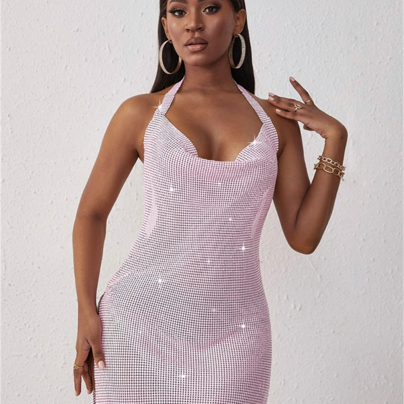 

Elegant Sequin Dresses for Women 2022 Summer Party Sexy Bodycon Vestidos Luxury Evening Prom Robe Femme Y2k Birthday Outfits