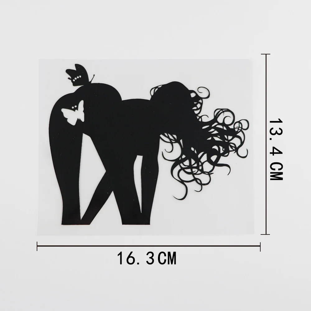 

Бутиковое украшение для девочек, женщин, сексуальные бабочки, черный/серебристый, подходит для автомобильных виниловых наклеек, 16, 3 х13, 4 см ПВХ