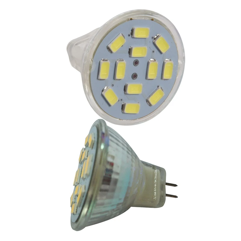 2x6W GU4(MR11) фотовспышка MR11 12 SMD 5730 570 Lm DC 12V белый и теплый