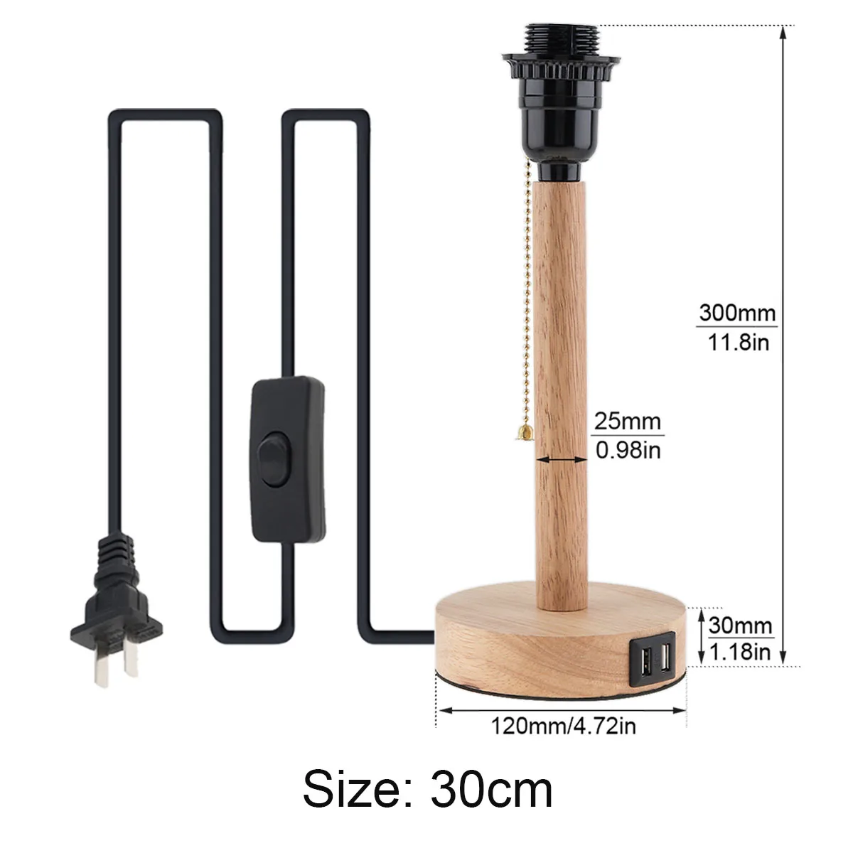 

Деревянные держатели настольных ламп RTNLIT с USB