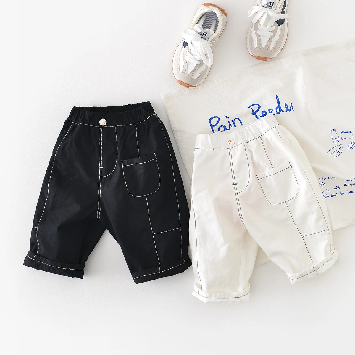 

MILANCEL New Summer Kids Clothes Pants Children Simple Casual Pants Girls Boys Trousers