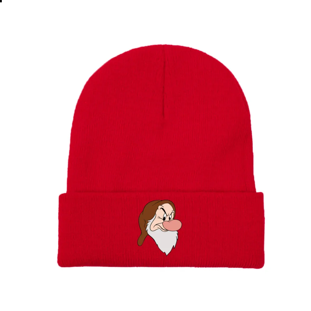 

Knit Hat Disney Seven Dwarfs Film Winter Warm Beanie Caps Grumpy Head Classic Men Women Fashion Casual Bonnet