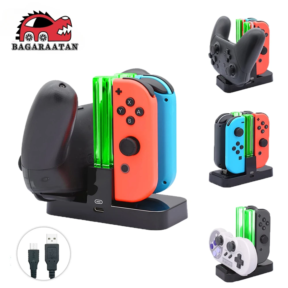 Зарядная док-станция 4 в 1 для Nintendo Switch Pro подставка геймпада переключатель NS OLED
