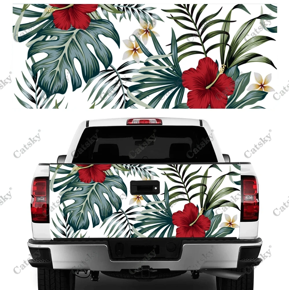 Тропический цветок hibiscus автомобильная наклейка виниловая задняя модификация