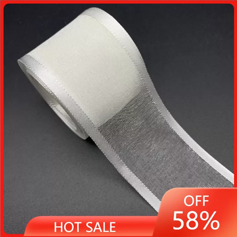 

20mm 25mm 38mm White Satin Edge Organza Ribbon Bow Hair Wedding Christmas Decoration Lace Crafts