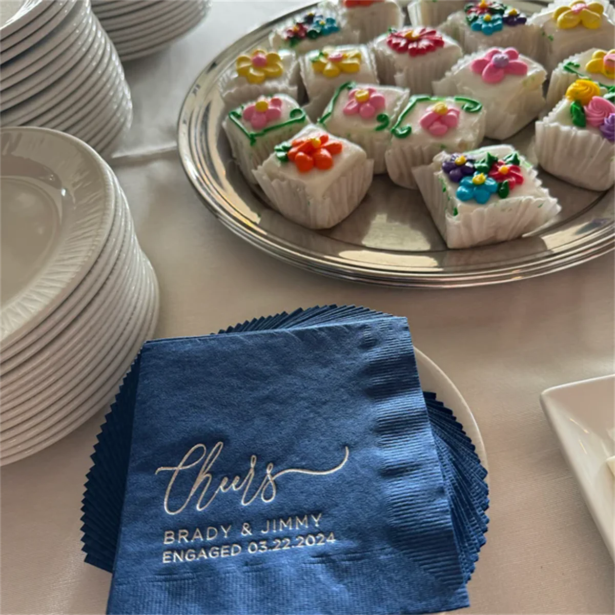 Персонализированные свадебные салфетки индивидуальные монограммные для