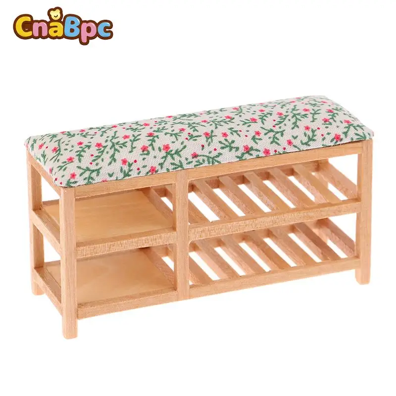 

1:12 миниатюрная деревянная стойка для обуви для кукольного домика, диван, стул, полка для хранения, мебель, модель «сделай сам», кукольный дом, сцена жизни, декоративные аксессуары