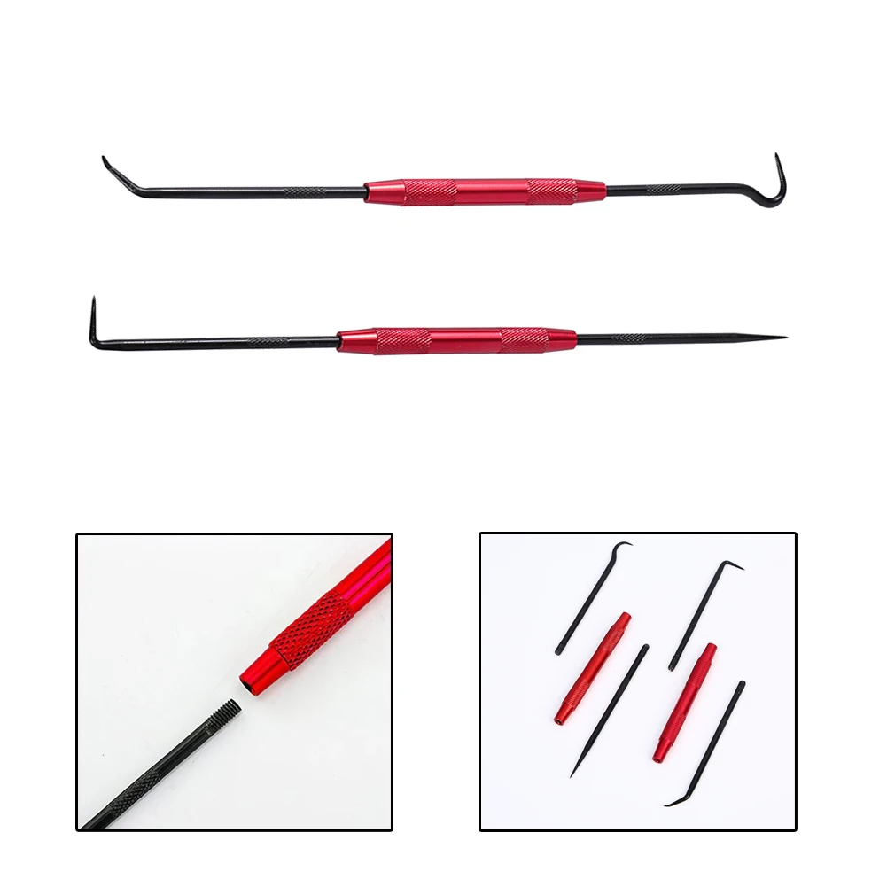 

2Pcs/Set Oil Seal Puller Double-headed Pick&Hook Tool Oil Seal Gasket Oil Seal Puller Remover Automobile Tools O-ring Puller