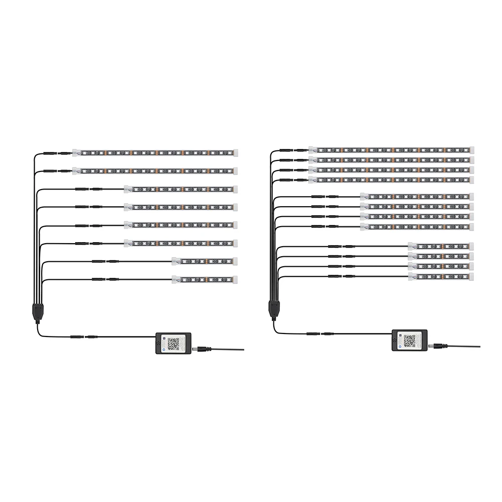 

Мотоциклетная Автомобильная музыкальная окружающая лампа, водонепроницаесветодиодный светодиодная беспроводная подсветка RGB, автомобиль...