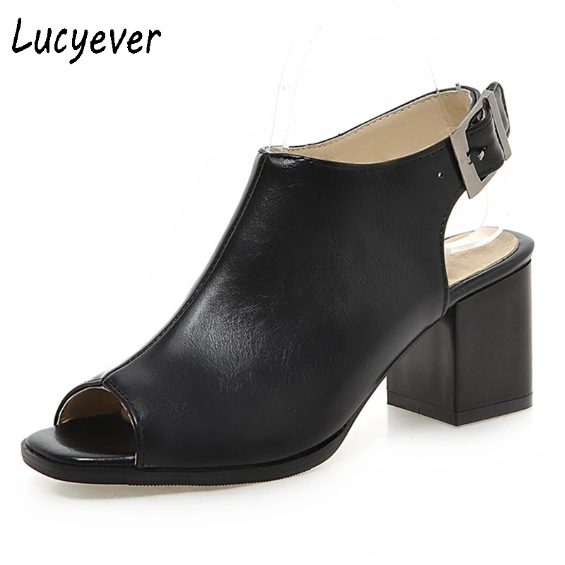 Lucyever 2022 летние классические женские сандалии из мягкой кожи лаконичные