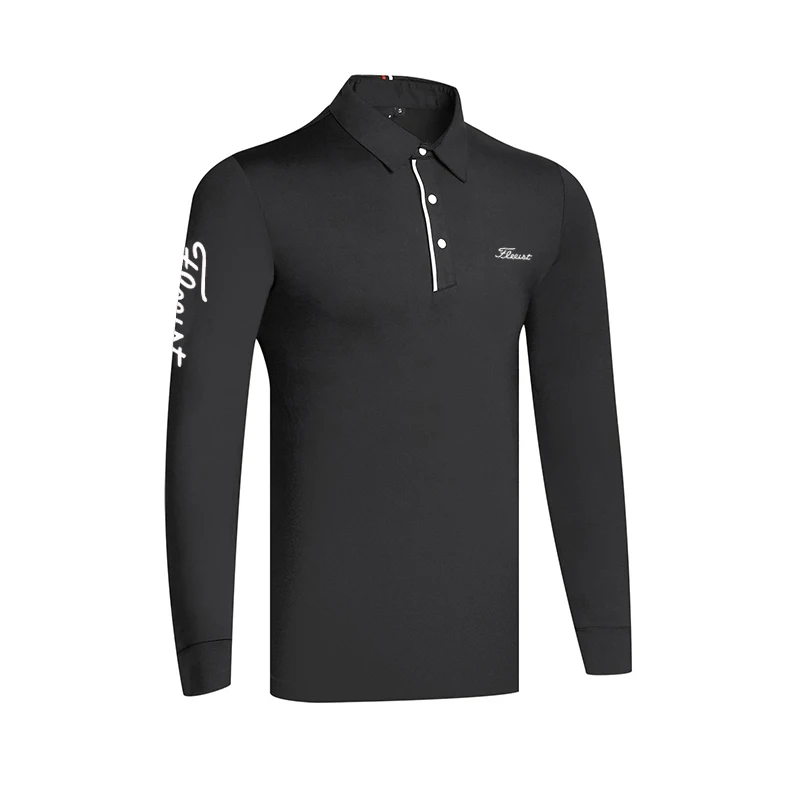 Spring autumn golf clothing men's long sleeve T-shirt sports and leisure versatile quick drying breathable polo shirt