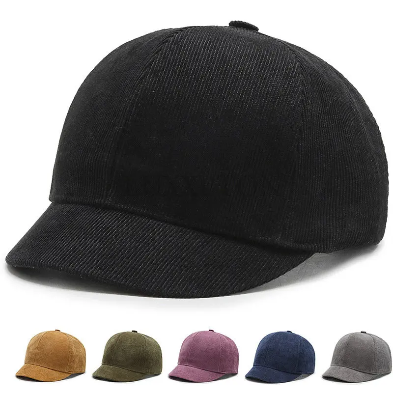 

Dad Hat Cotton Short Brim Baseball Cap Solid Color Hats for Women Men Outdoor Visor Cap Casual Snapback Hats