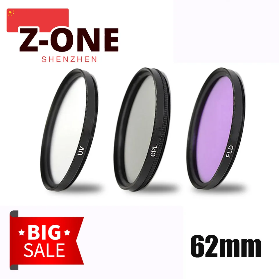 

3in1 62mm UV FLD CPL Circular polarizer Lens Filter kit for Olympus OM-D E-M10/E-M5/E-M1/PEN-F/E-PL7/E-PL6 EPL5 EPL3 45mm f/1.2