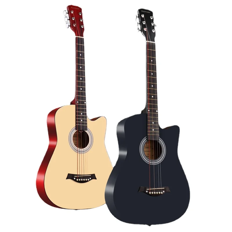 

38 Inches Beginners Practice Guitar Double Neck Solid Top Acoustic Guitar Ovation Finished Guitare Folk Guitar Accessories