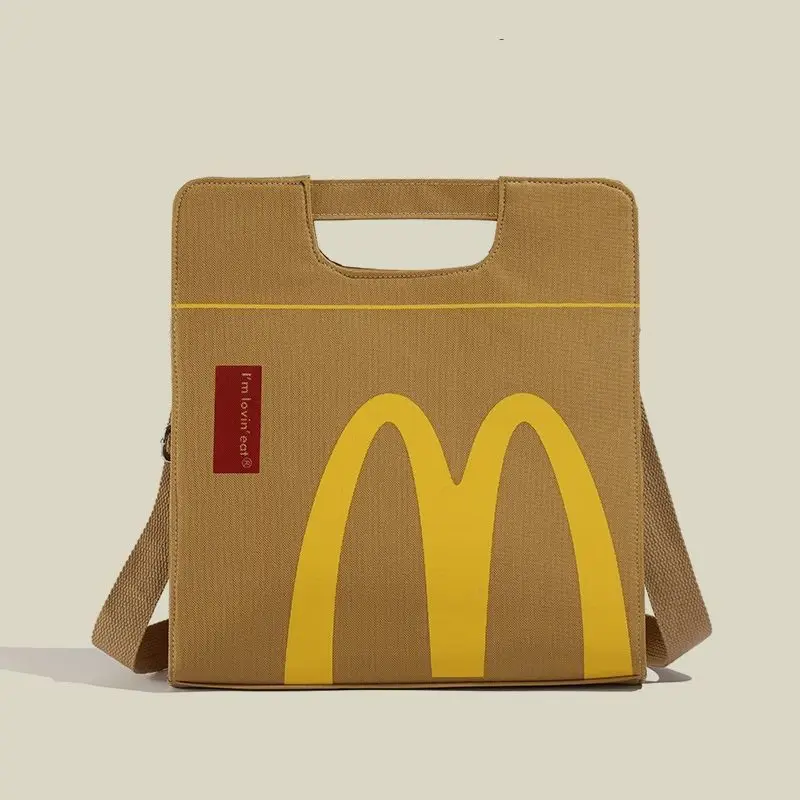 McDonald  Shoulder Bag  Women New Large Capacity Canvas Niche Tote Handbag Ins Messenger Bag