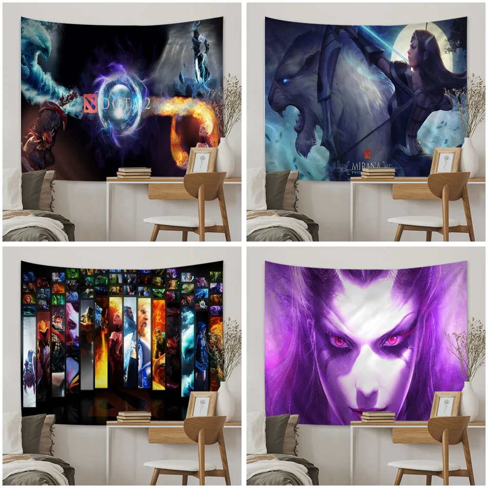Dota 2 аниме красочный гобелен настенный богемный гобелены Мандала Настенный декор