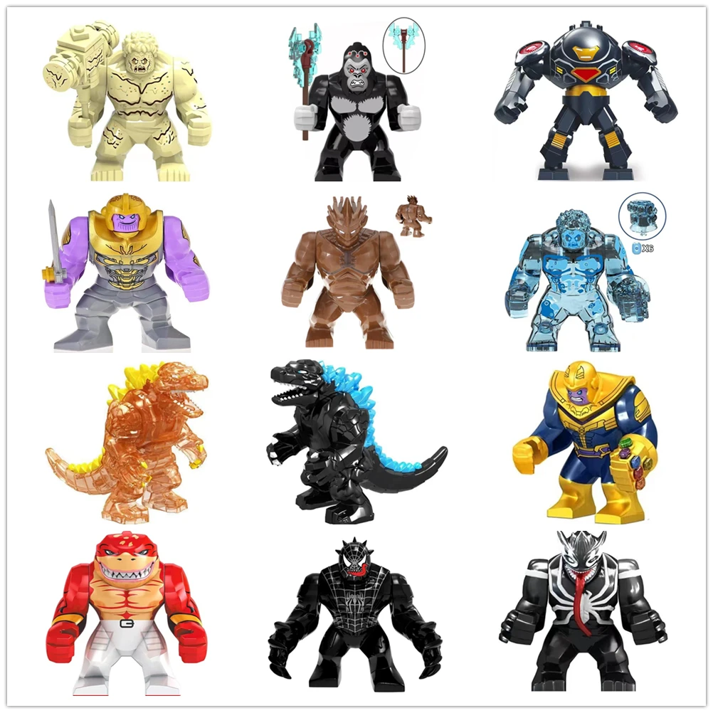 

Disney Marvel TheAvengers Venom Hulk Armor Spider Man Thanos Action Figure DIY BIG Building Block Brick Toy For Children Gifts