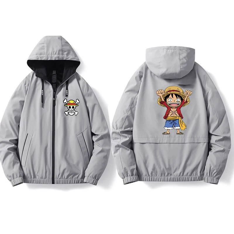 Japanese Anime Zip Up Hoodie Print Mens Jacket Daily Fall Winter Windbreak Coat Long Sleeve Graphic Sweatshirt Pullover