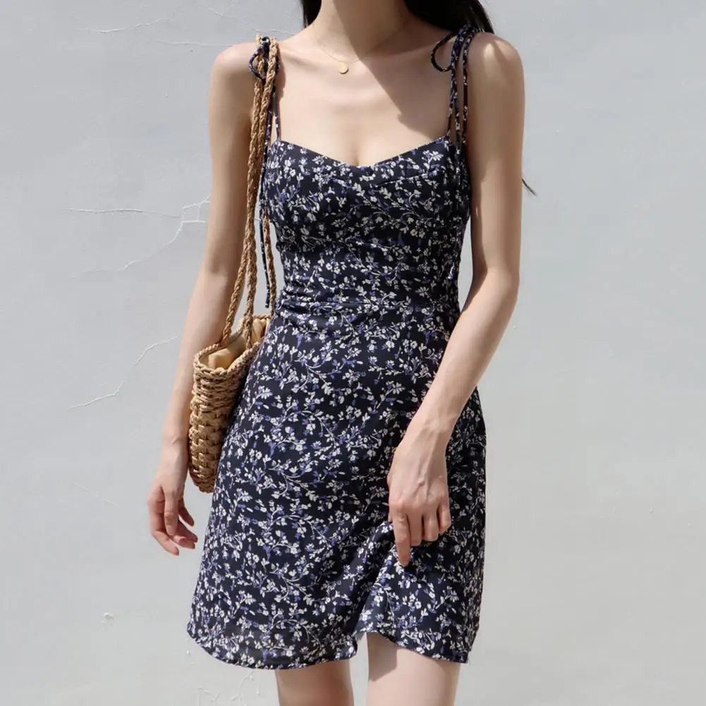 

Шикарное летнее платье на шнуровке длиной выше колена, женское мини-платье, летнее пляжное женское платье для отпуска