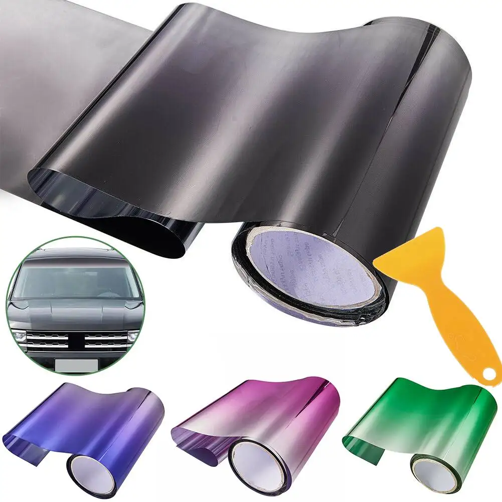 Universal Car Windscreen Sun Shade Film Sticker 135x20cm Window Glass Solar Films With Scraper Anti-UV Sun Strip Car Accessories