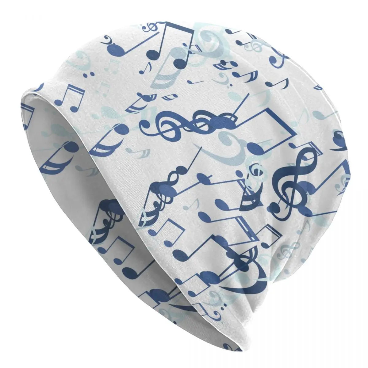 

Абстрактные музыкальные заметки, бас и высокие ключи, мужские облегающие шапки для женщин и мужчин, головной убор унисекс, вязаная шапка, Кепка в стиле хип-хоп