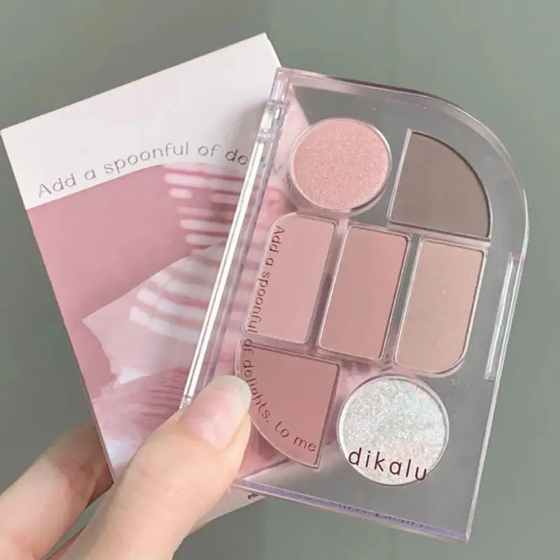 

DIKALU Milk Tea Matte Glitter Eyeshadow Palette Shimmer Eye Shadow Makeup Pan Natural Toned Eye Pigment Cosmetics Daily Look