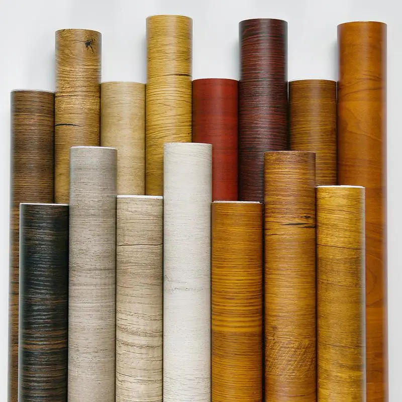 

Adhesive Paper for Furniture PVC Wood Grain Wallpaper Vinyl Wall Sticker Home Decoration Living Room Kitchen Decor Bedroom Decor